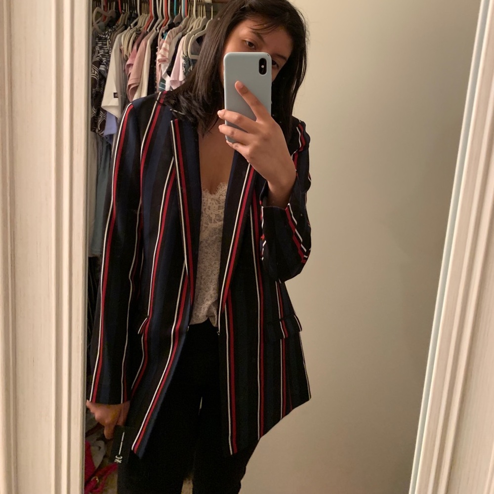 INC striped blazer